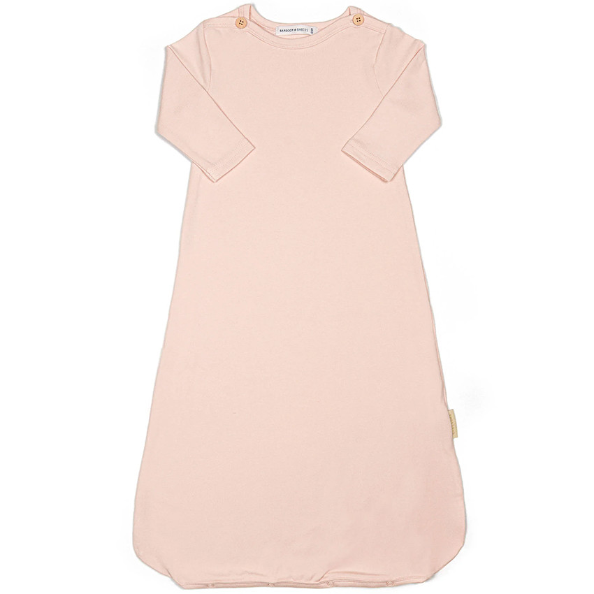 Tussenseizoenslaapzak in jersey met mouwen - Water Pink - 0/6 maanden 