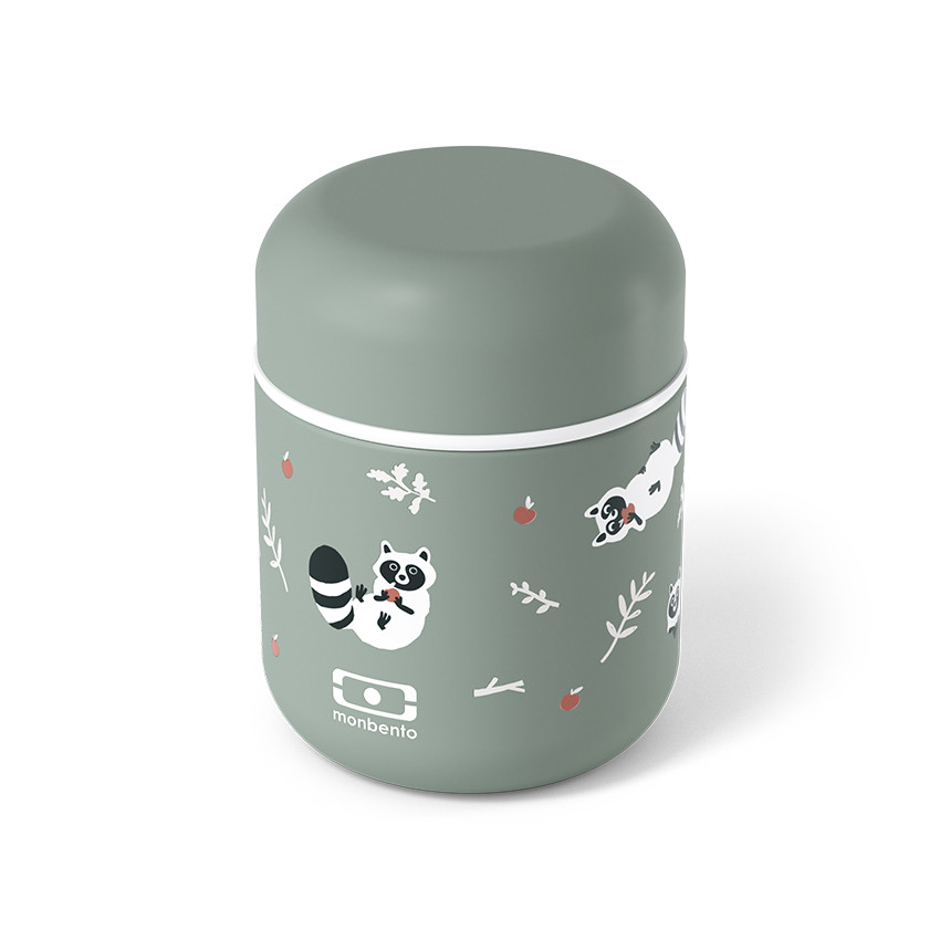 isothermische Capsule Lunchbox 280ml Raccoon Groen 