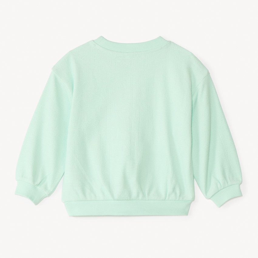 Sweat met fantasie-mesh en reliëfprint voor babyjongen 