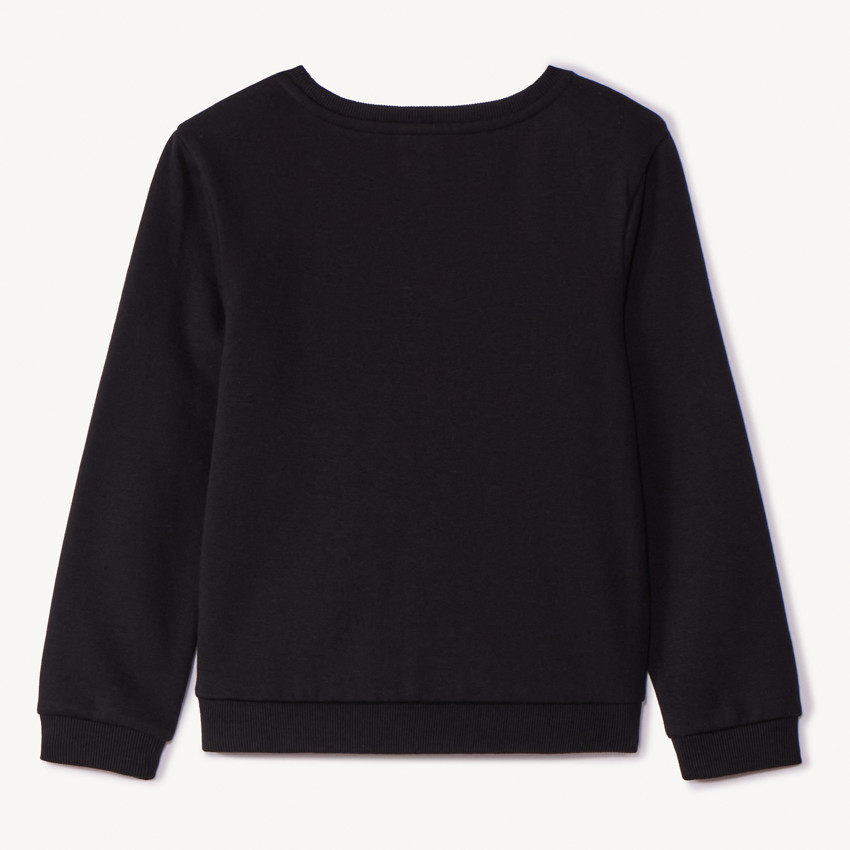 Sweat molleton uni à print pailleté pour fille 