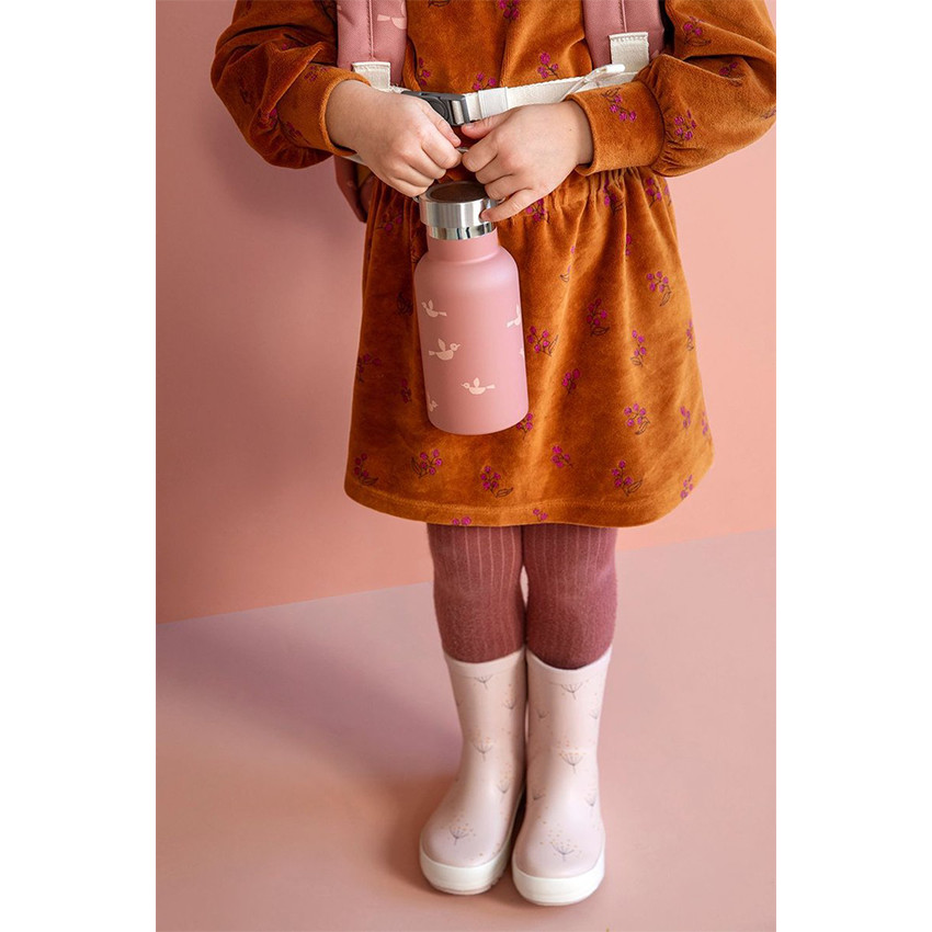 Gourde isotherme 350ml Hippocampe Rose  