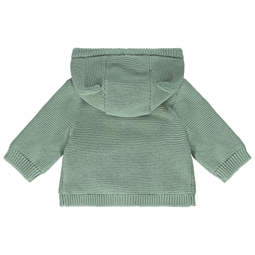 Gilet tricot à capuche ludique pour bébé garçon 
