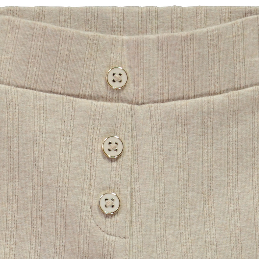 Caleçon en maille pointelle uni avec boutons fantaisie pour fille 