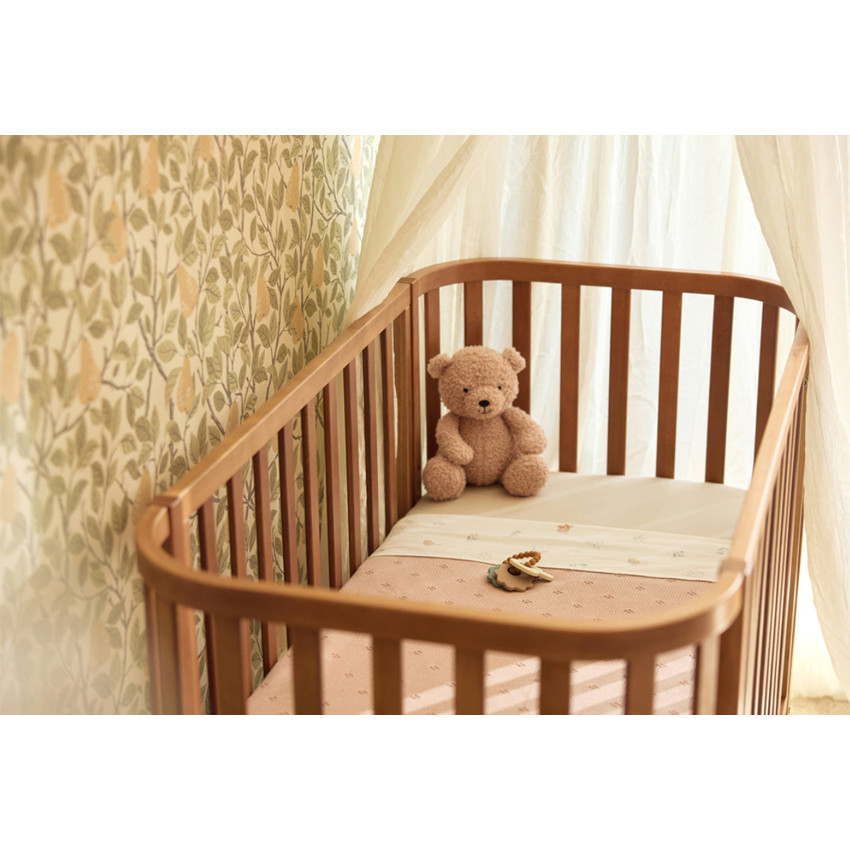 Pluche Beer in boucletten Teddy in wildroze 