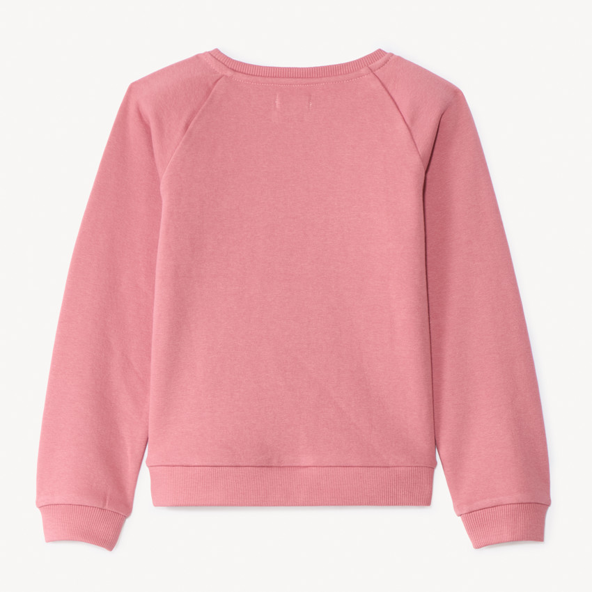 Sweatshirt fleece uni met fantasieprint voor meisjes 