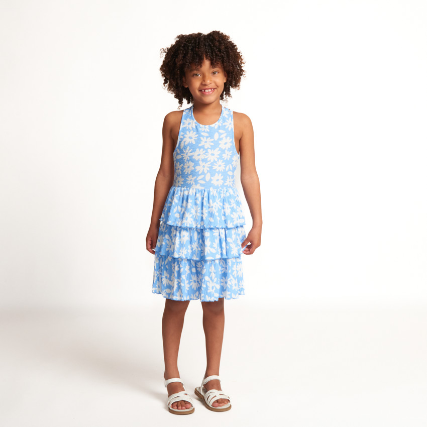 Mouwloze jurk met bloemen voor meisjes 