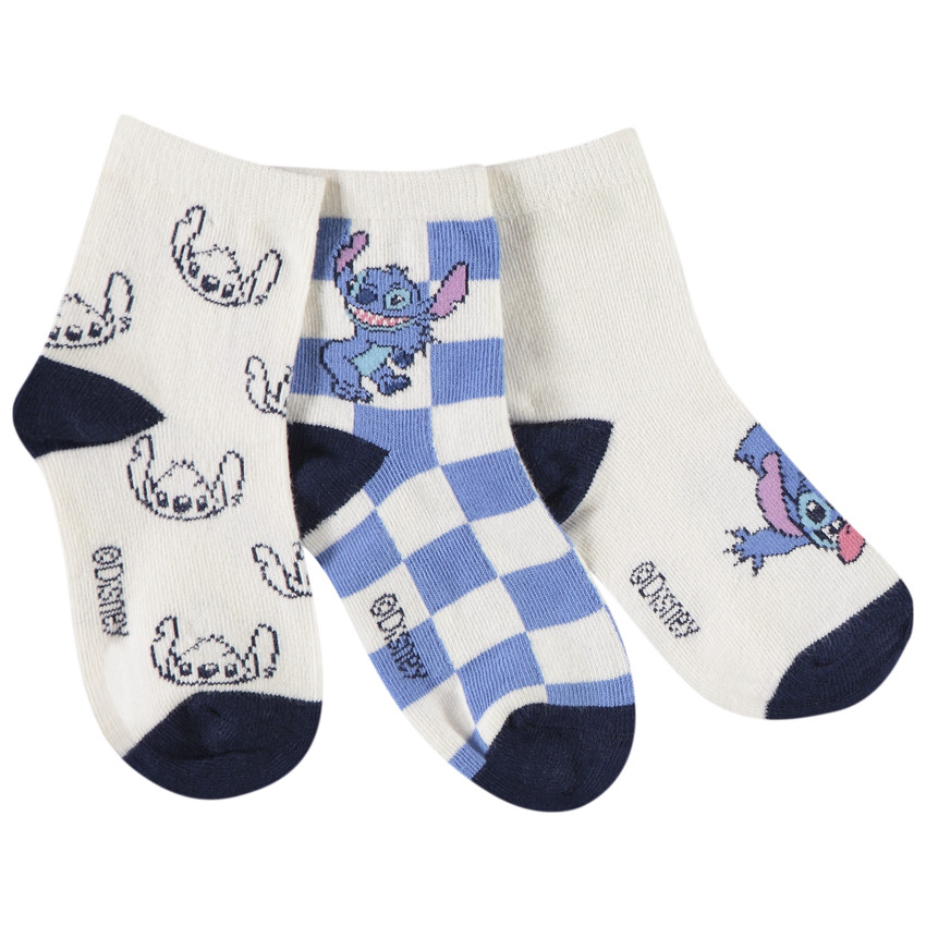 Set van 3 paren van sokken Stitch Disney voor jongen 