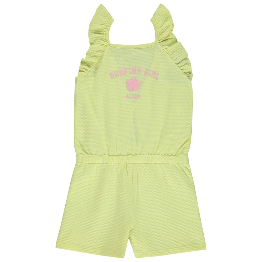 Korte jumpsuit met plissé-effect en open rug voor meisjes 