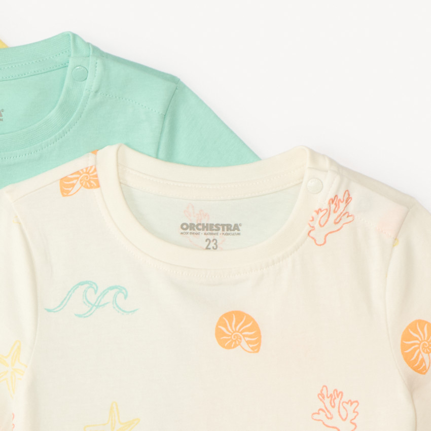 Lot de 3 t-shirts manches courtes fantaisie pour bébé garçon 