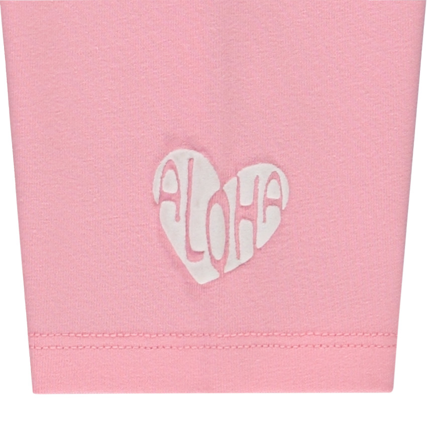 Corsaire met knoopeffect en puff print hart voor baby meisje 