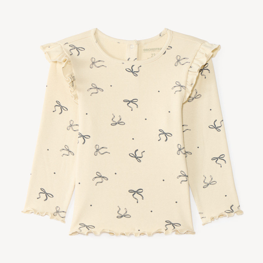 T-shirt manches longues bébé fille imprimé fantaisie 