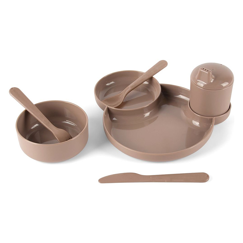 Set voor het diner Tiny Bioplastic – Mokka 