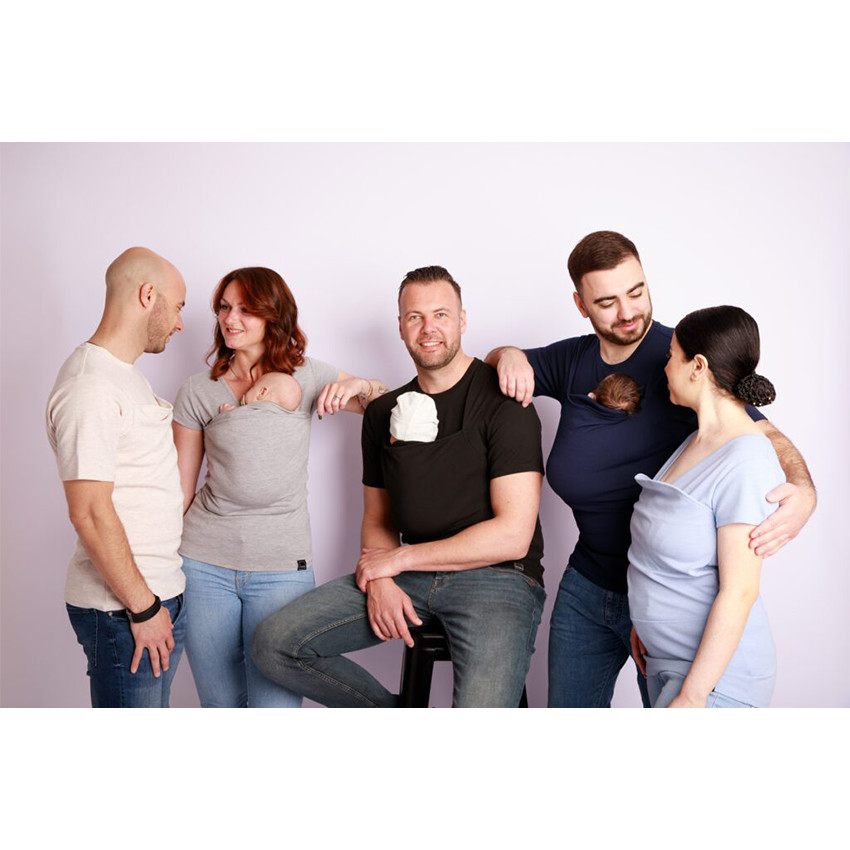 T-shirt Porte-bébé Homme Taille XL Noir 