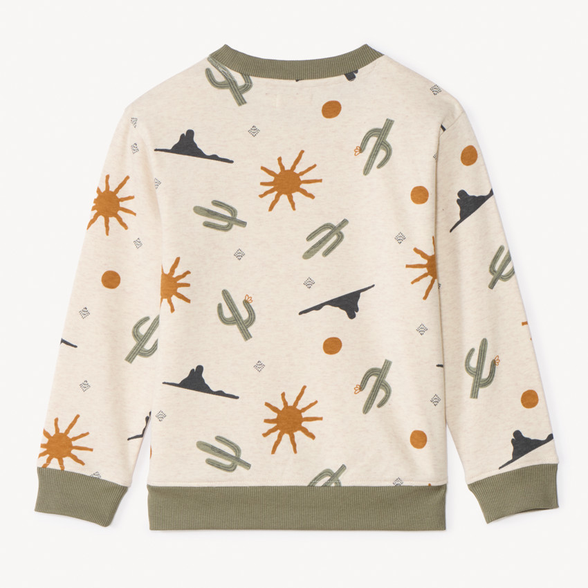 Sweater met lange mouwen van cactusprint jongens 