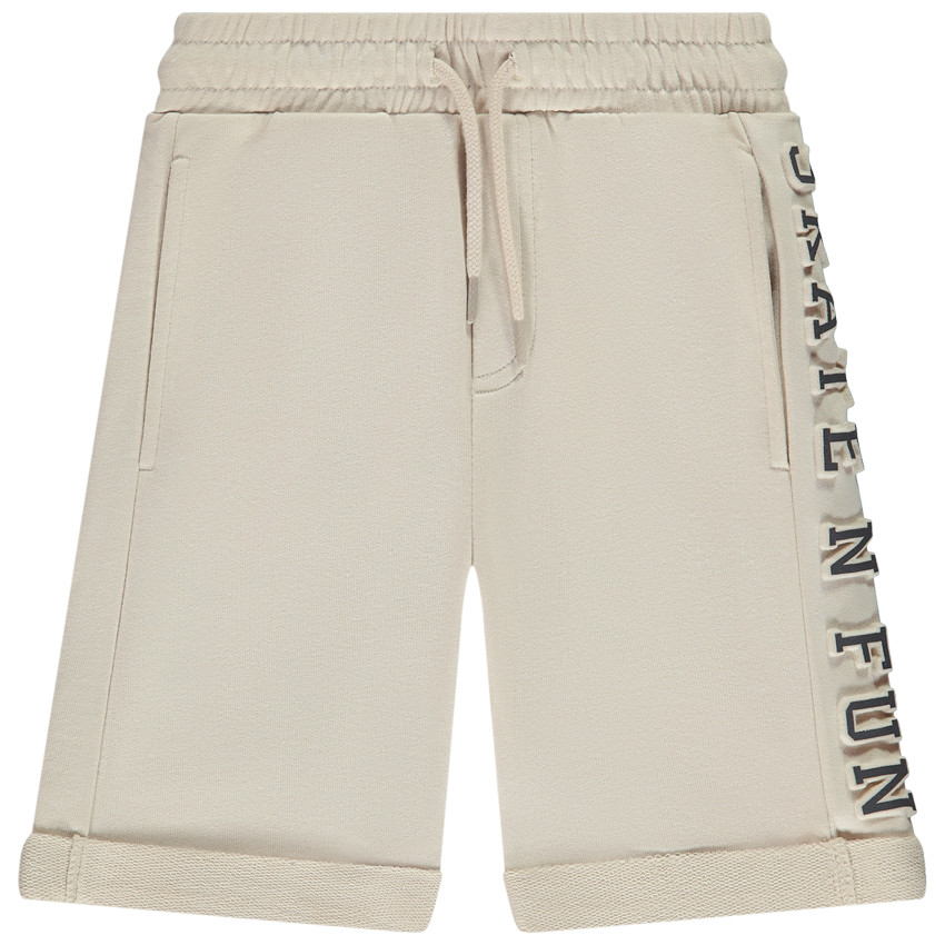 Bermuda fantasie in fleece met embossed print voor jongens 