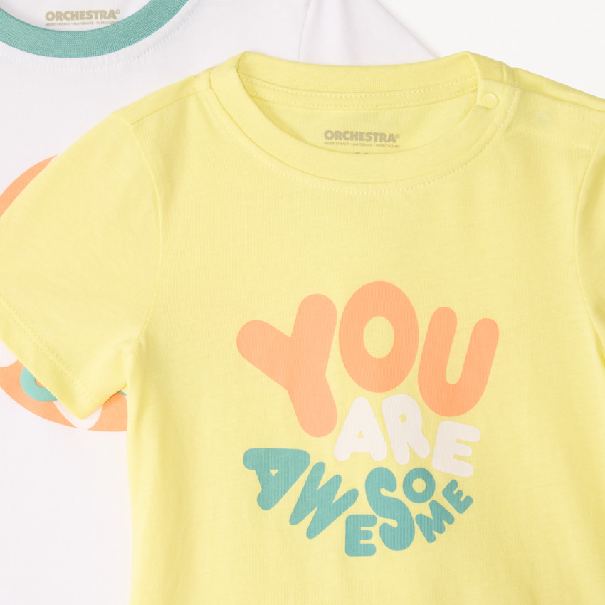 Lot de 4 t-shirts manches courtes fantaisie pour bébé garçon 