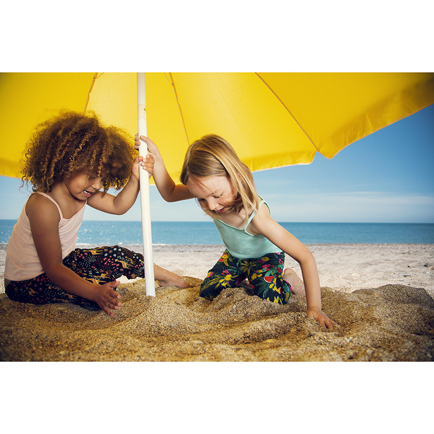 Pantacourt fluide à imprimé tropical et taille élastiqué 