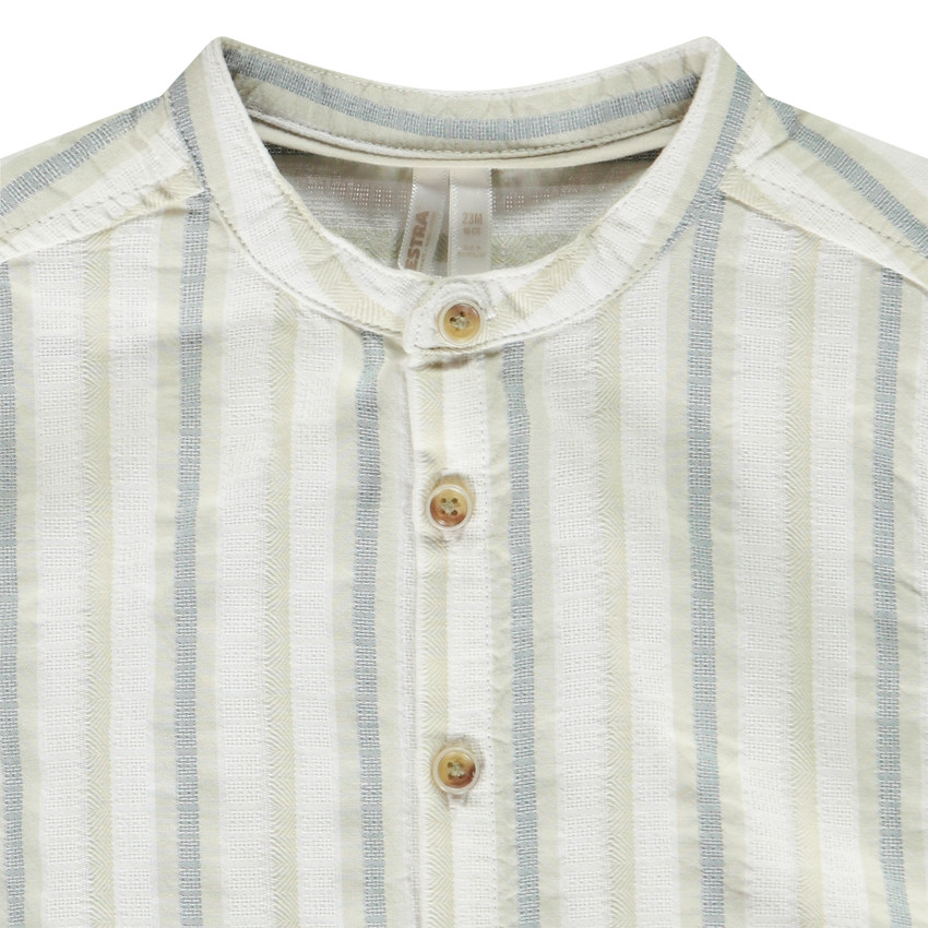 Korte mouwen hemd met mao kraag voor baby jongen 