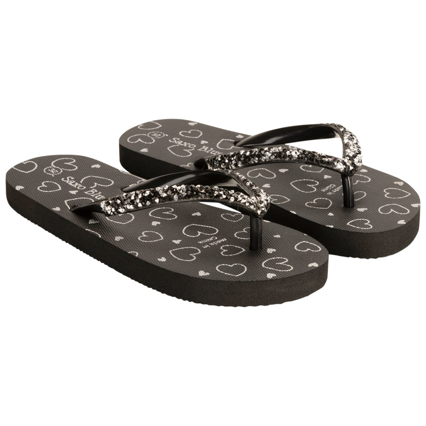 Slippers met hartenprint en strassband voor meisjes met bandje volgens leeftijd 