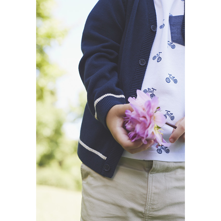 T-shirt met korte mouwen met fietsenprint voor babyjongen 
