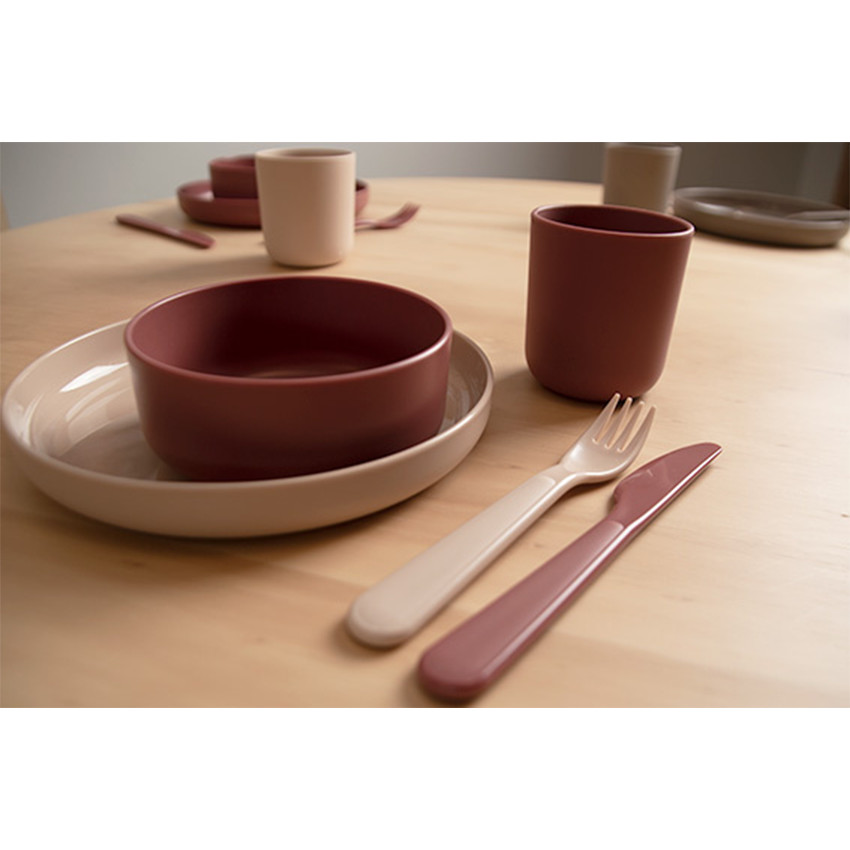 Set de 2 gobelets-canard Tiny Bioplastique – Rouge/Beige 