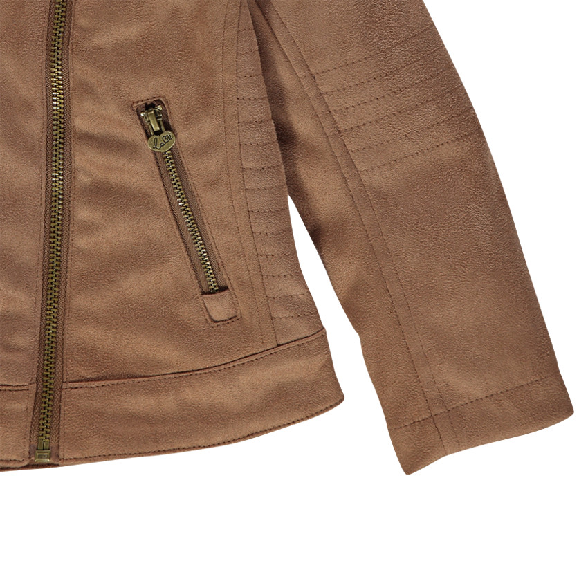 Perfecto camel en suédine  