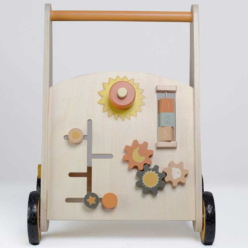 Loopwagen multi-aktiviteiten in hout - Multicolor 