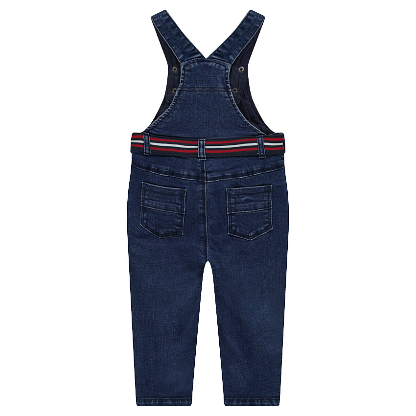 Salopette en jeans avec badges et broderies Disney Mickey 