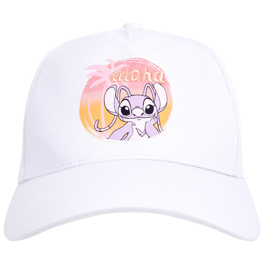 Casquette en toile avec print et broderie 3D Stitch Disney pour fille 