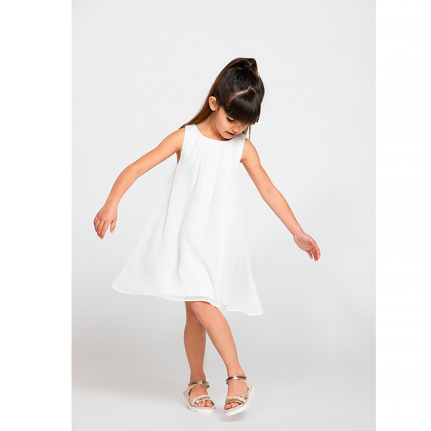 Robe de cérémonie en crêpe pour fille 