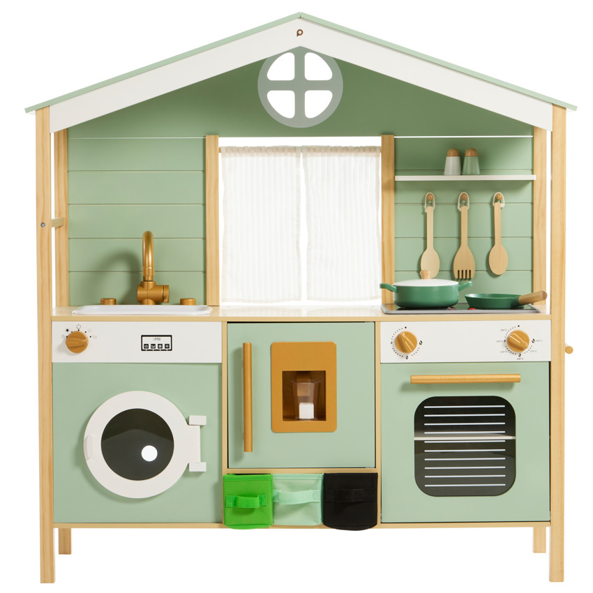 Cuisine tout équipée avec accessoires en bois 