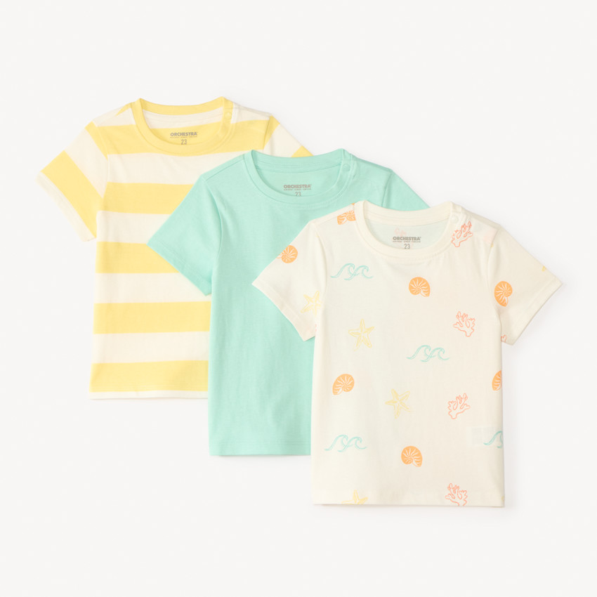 Lot de 3 t-shirts manches courtes fantaisie pour bébé garçon 