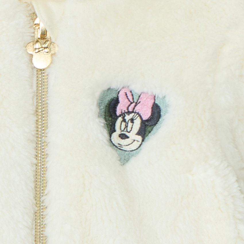 Vest met kap in sherpa Minnie Disney voor babymeisje 