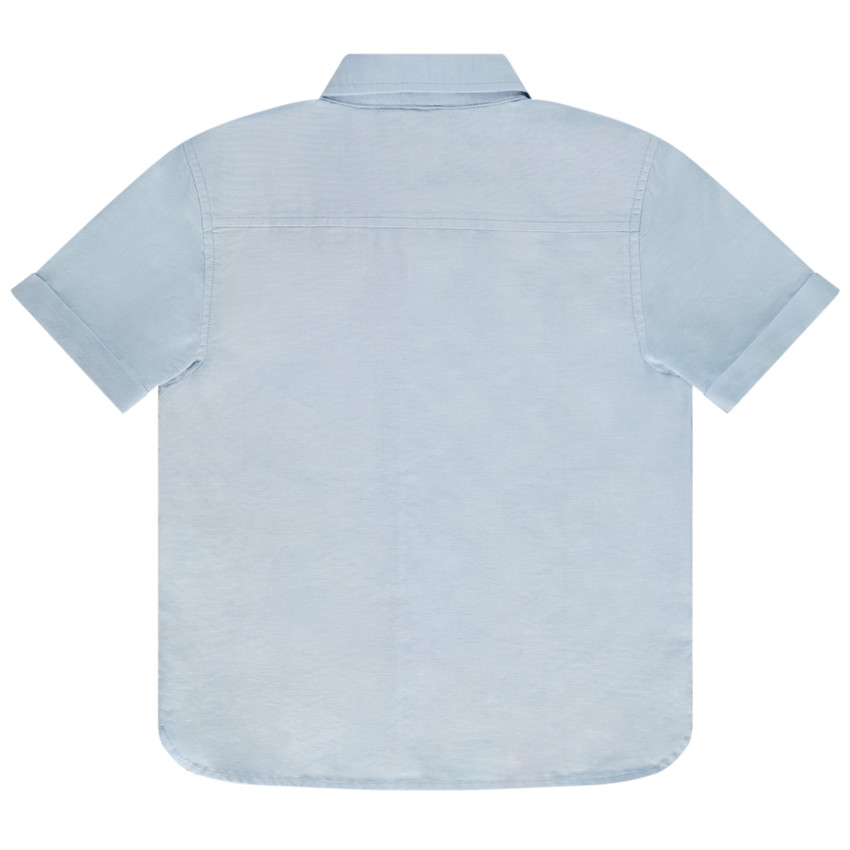 Chemise manches courtes unie en coton pour garçon 