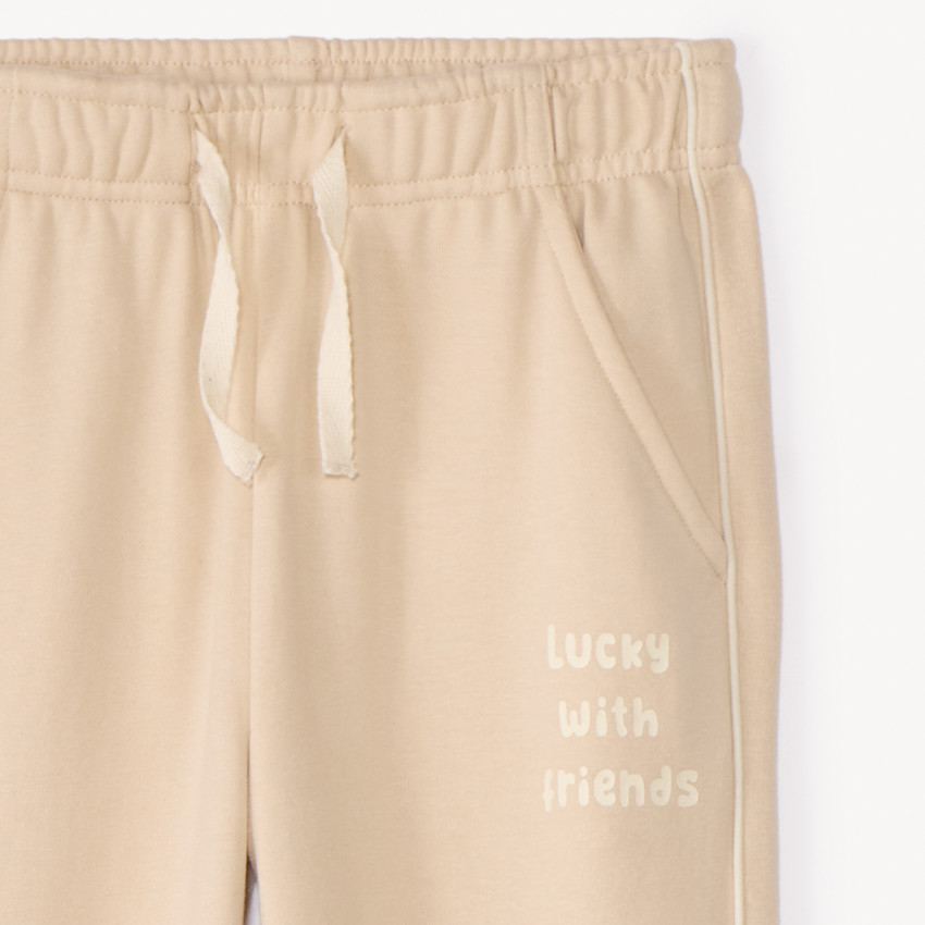 Jogging wijd in bedrukt fleece voor meisjes 