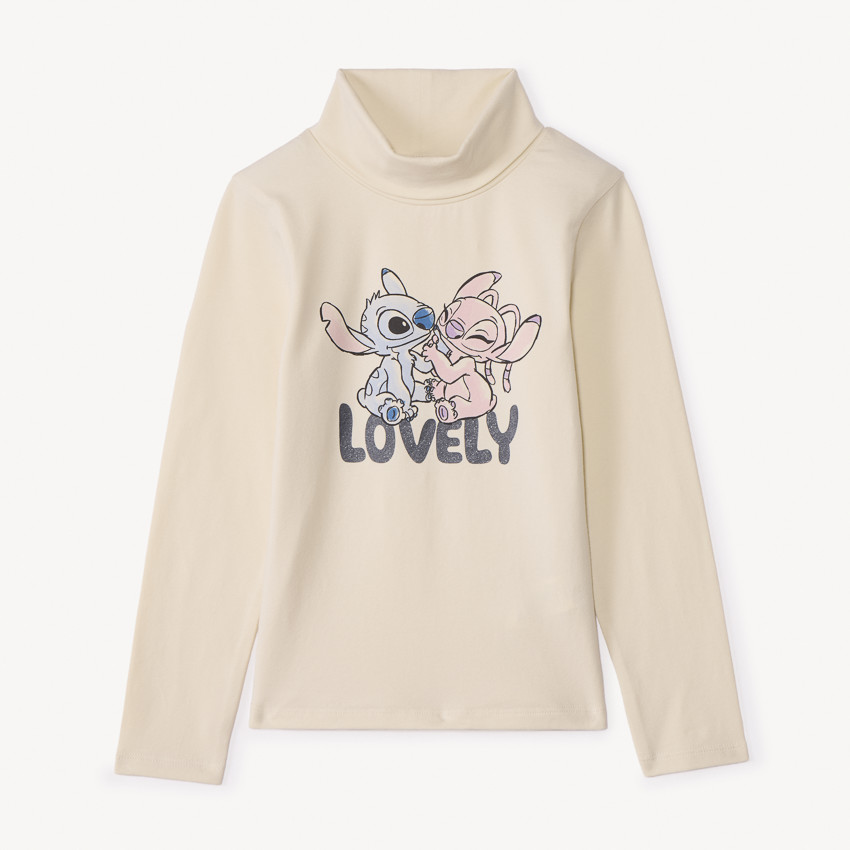 Ondertrui met rolkraag Stitch & Angel Disney voor meisjes 