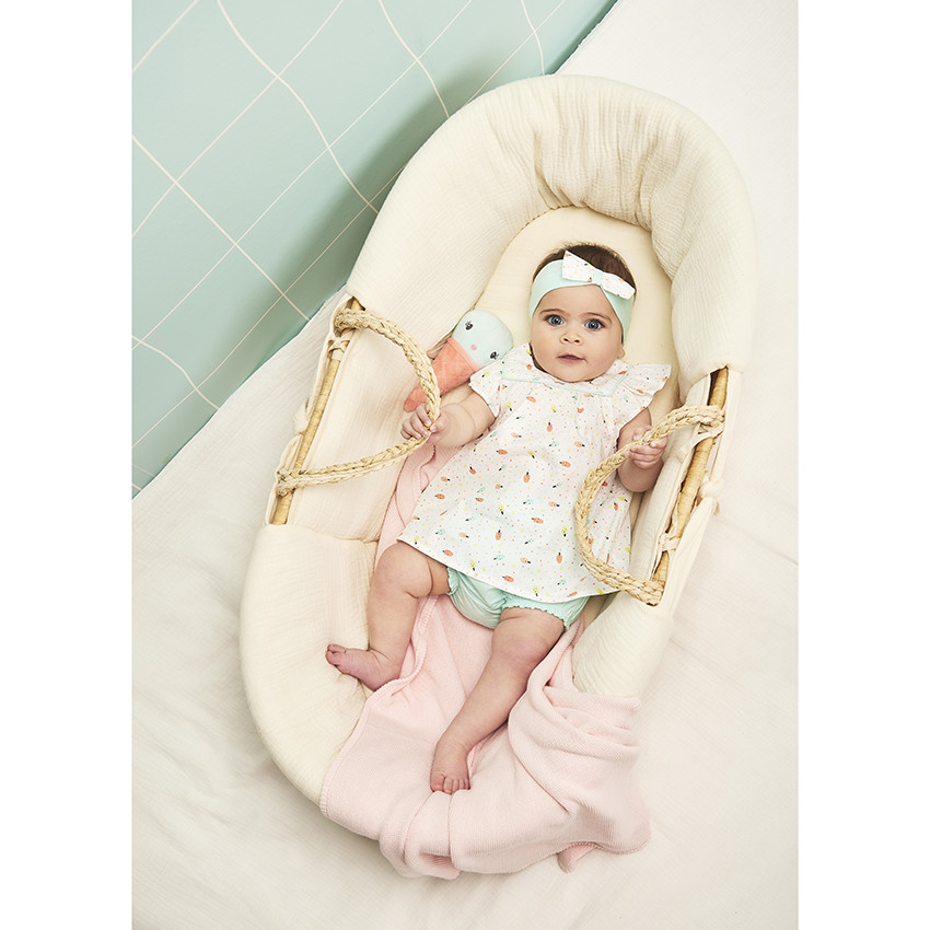 Ensemble tuniek met ijsjesprint en bloomer voor baby meisje 