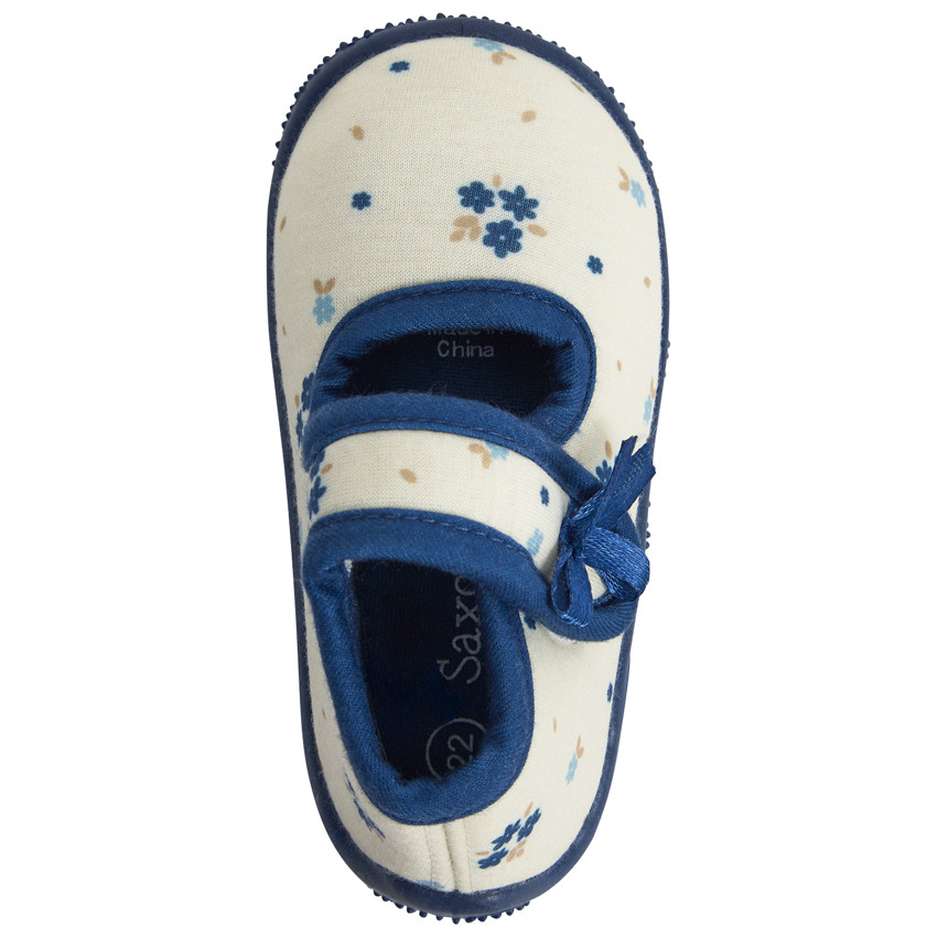 Chaussons babies imprimé fleurs à nœud pour bébé fille 