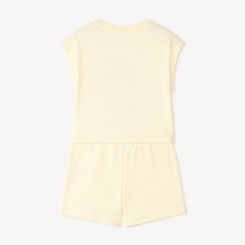 Ensemble débardeur + short broderie timbre fille 