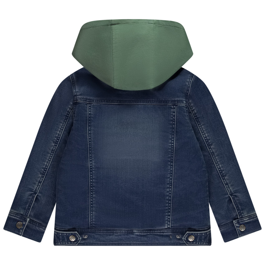 Veste en jean à capuche molleton amovible pour garçon 