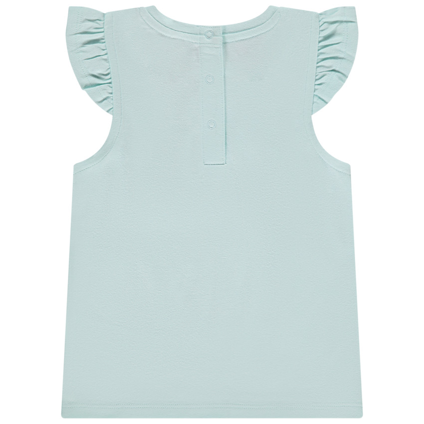 T-shirt manches courtes printé à fleurs 3D pour bébé fille 