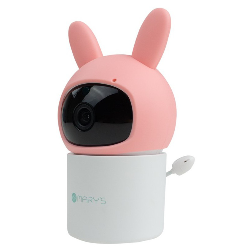 Babyphone vidéo rotatif Lapin Rose 