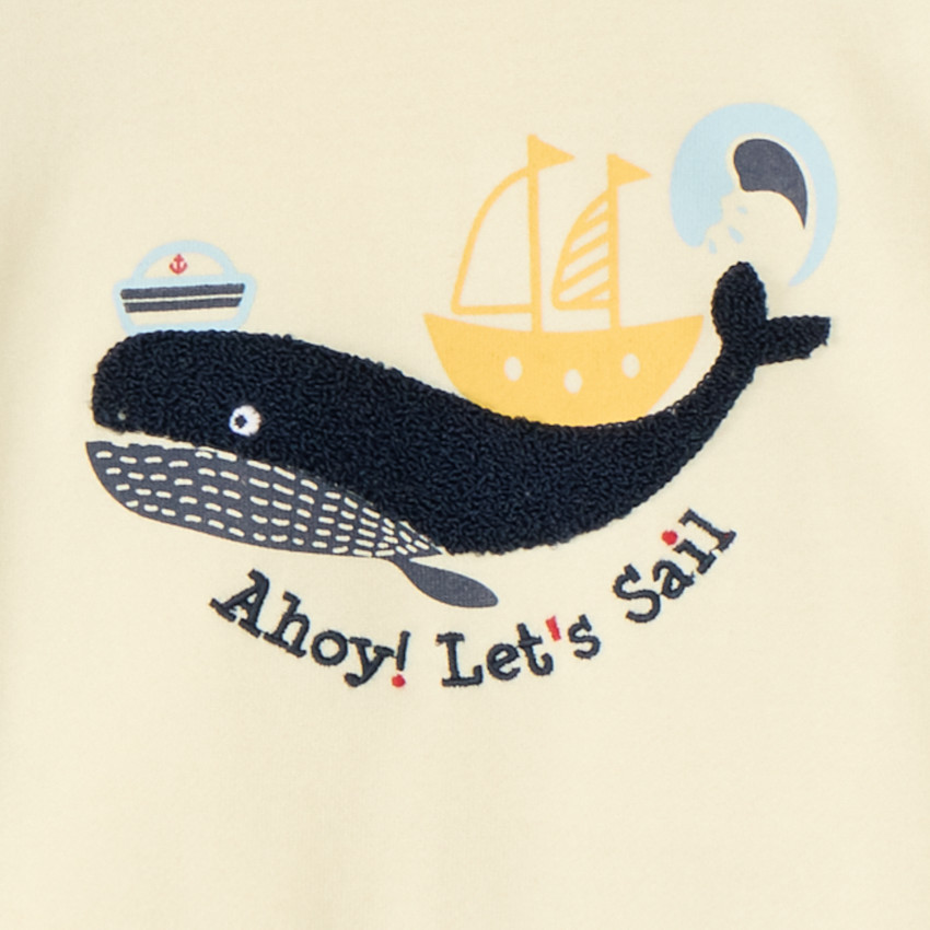 Joggingset van fleece met walvissenprint voor jongensbaby's 