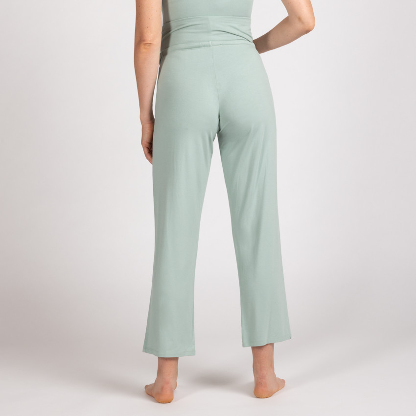 Pantalon de pyjama de grossesse uni avec bandeau haut 