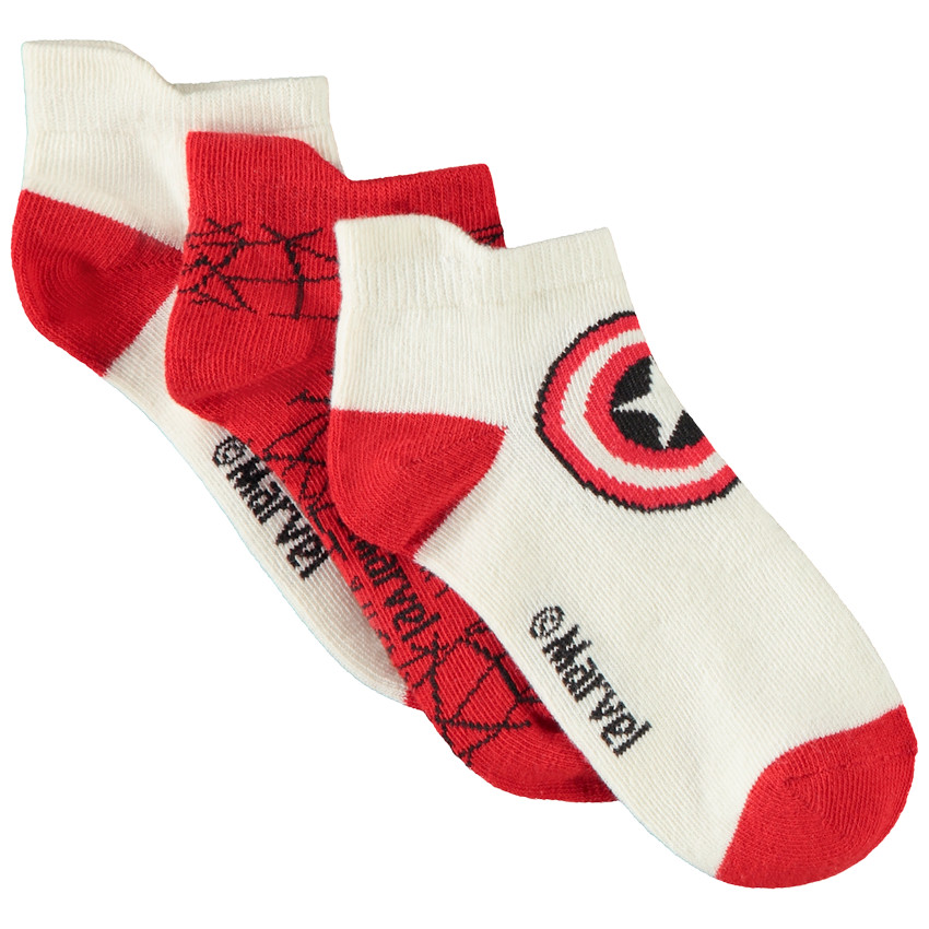 Set van 3 paren van korte Marvel sokken voor jongen 