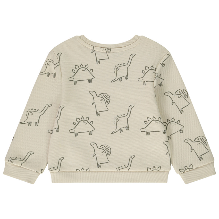 Sweatshirt in fleece met dinosaurussen voor babyjongen 