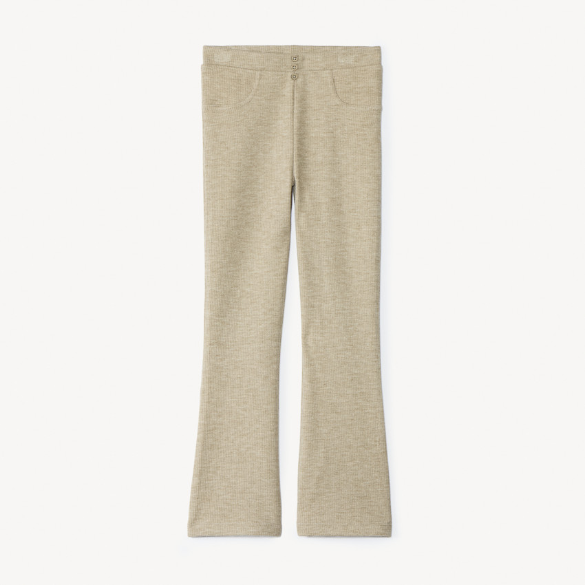 Legging évasé effet côtelé uni pour fille 