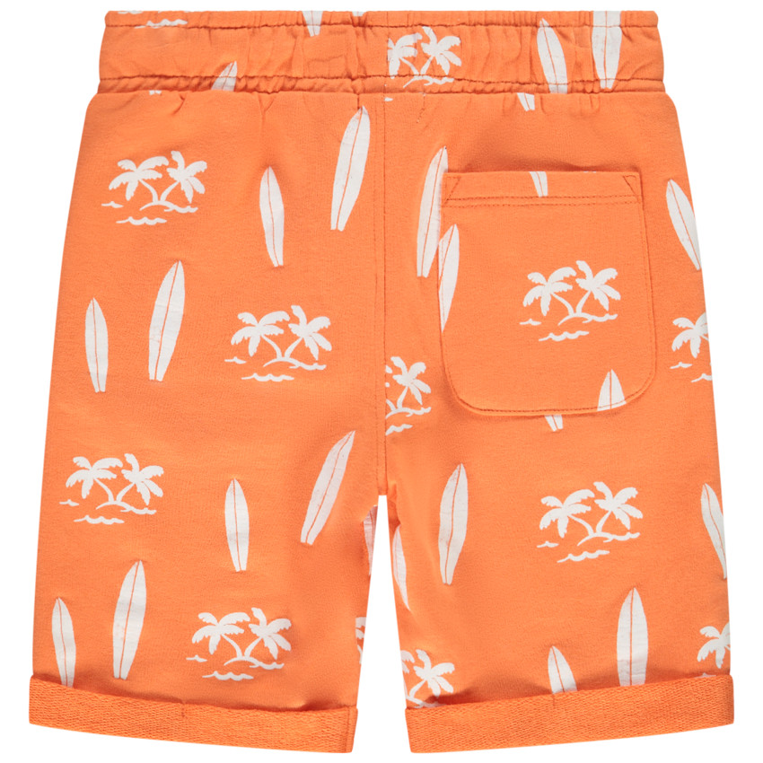 Bermuda met surfplank/palmboomprint voor jongen 