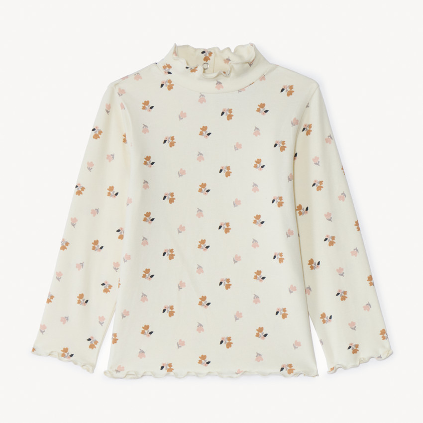 Sous-pull imprimé fleuri pour bébé fille 