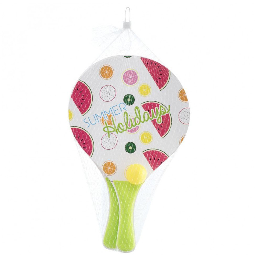 Raquettes de plage en bois + balle  